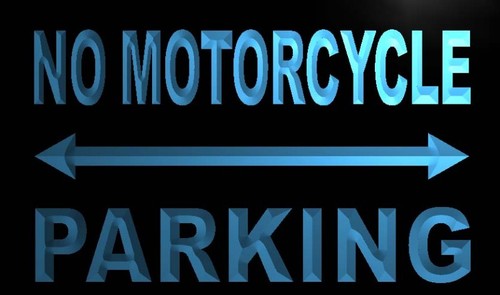 No Motorcycle Parking Only Neon Light Sign
